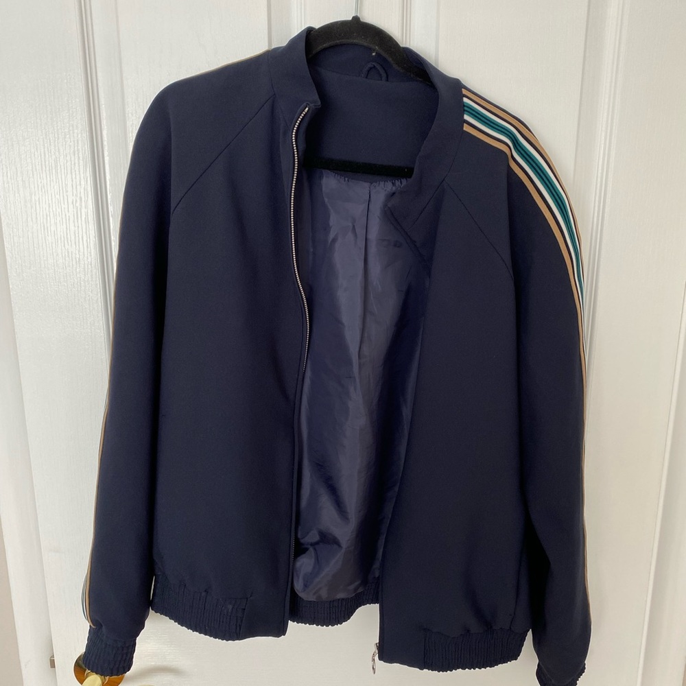 Top man blue stripes blazer jacket size L